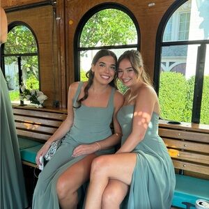 Jenny Yoo “Jenna” style dress in Eucalyptus Green!